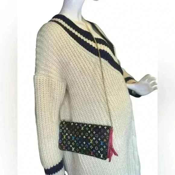 Louis Vuitton monogram multicolor Portedeuille insolite noir wallet. - Picture 1 of 15